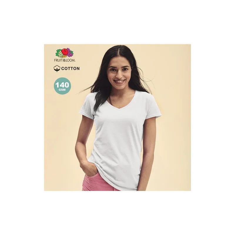 T-Shirt Femme Blanc V-Neck Confort et Style Personnalisé Iconic Matières : bambou Couleurs : jaune livraison express 24h 48h