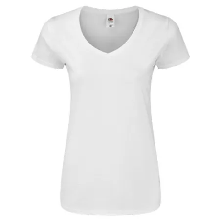 T-Shirt Femme Blanc V-Neck Confort et Style Personnalisé Iconic Matières : ABS Couleurs : naturel goodies entreprise design