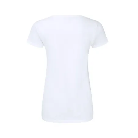 T-Shirt Femme Blanc V-Neck Confort et Style Personnalisé Iconic Matières : coton recyclé Couleurs : bleu goodies publicitaire év