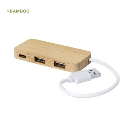 Port USB Écoresponsable en Bambou Personnalisé - Norman pas cher Matières : bambou