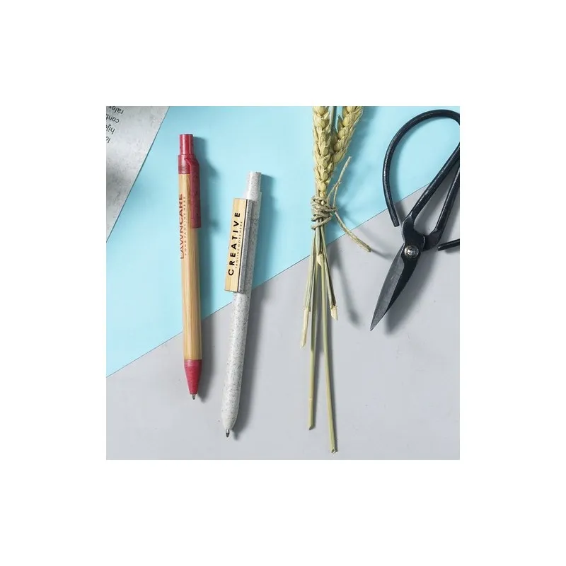 Stylo personnalisé écologique - Yusin objet publicitaire Matières : métal Couleurs : bleu objet promotionnel éco-responsable