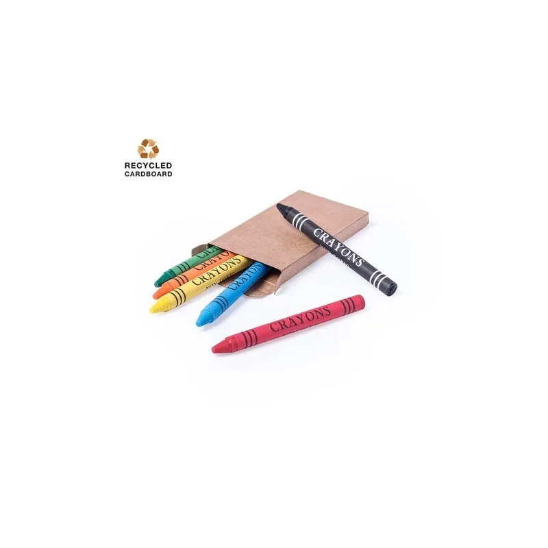 Boîte Crayons Pichi - 6 Crayons Cire Couleurs Vives
