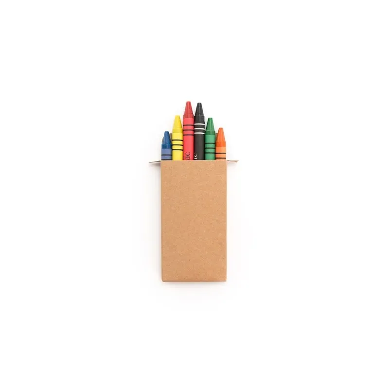 Boîte Crayons Pichi - 6 Crayons Cire Couleurs Vives