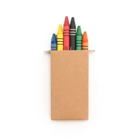 Boîte Crayons Pichi - 6 Crayons Cire Couleurs Vives