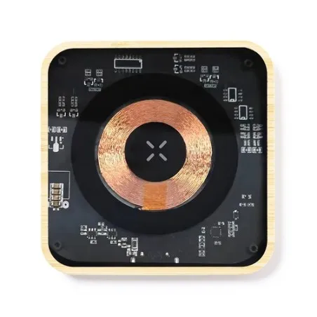 Chargeur sans fil Écologique Personnalisé 15W - Gaussian Matières : polyester Couleurs : vert personnalisable avec votre logo