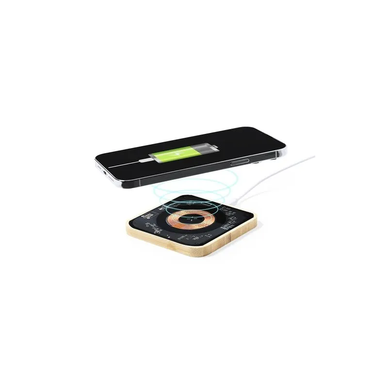 Chargeur sans fil Écologique Personnalisé 15W - Gaussian Matières : polyester Couleurs : vert goodies publicitaire événementiel