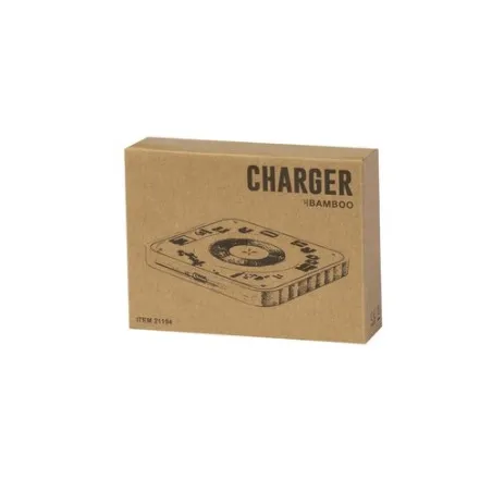 Chargeur sans fil Écologique Personnalisé 15W - Gaussian Matières : polyester Couleurs : vert impression haute définition