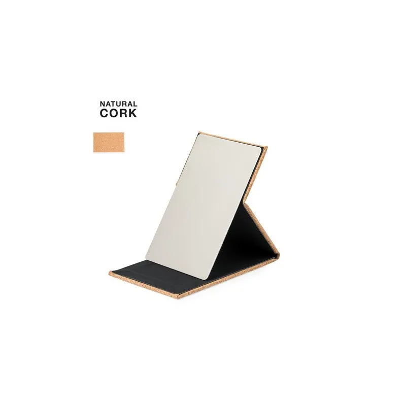 Miroir Pliant Écologique Personnalisé en Liège - Bien-être et Beauté Matières : polyester Couleurs : noir