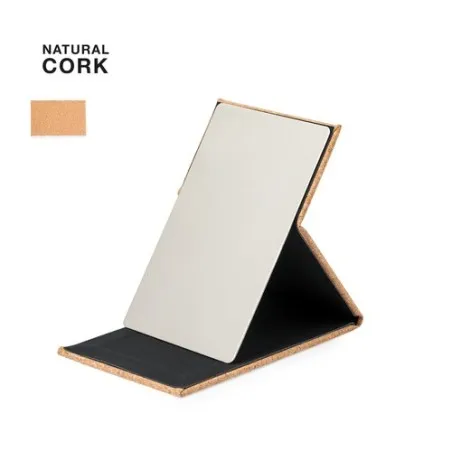 Miroir Pliant Écologique Personnalisé en Liège - Bien-être et Beauté Matières : polyester Couleurs : noir