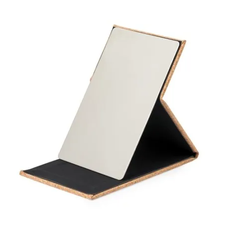 Miroir Pliant Écologique Personnalisé en Liège - Bien-être et Beauté Matières : polyester Couleurs : noir personnalisable avec v