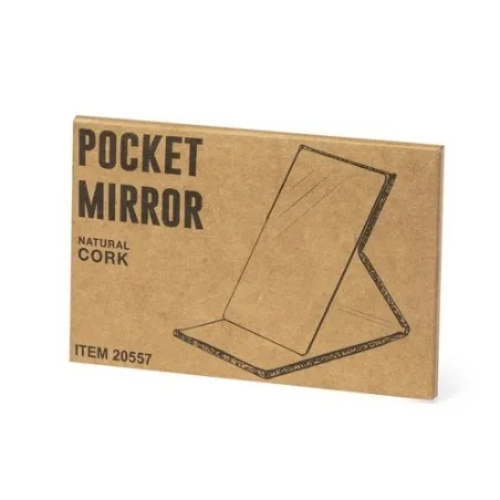 Miroir Pliant Écologique Personnalisé en Liège - Bien-être et Beauté Matières : polyester Couleurs : noir impression haute défin