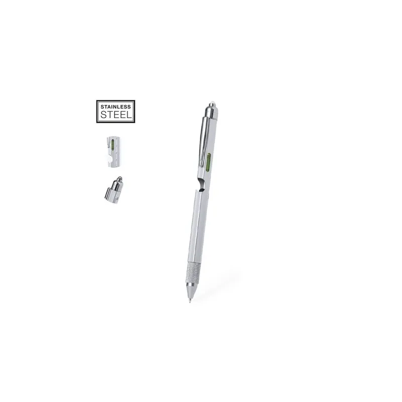 Stylo Multifonction Pratique Personnalisé Tulix Matières : polyester Couleurs : rouge personnalisable avec votre logo