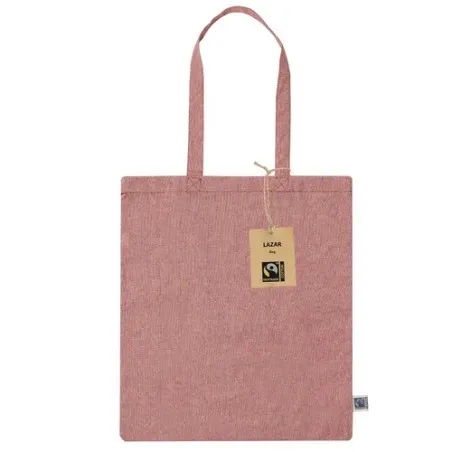 Sac Écologique Personnalisé de Shopping Lazar Fairtrade Matières : suédine Couleurs : bleu personnalisable avec votre logo