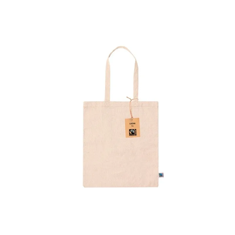Sac Écologique Personnalisé de Shopping Lazar Fairtrade Matières : suédine Couleurs : noir impression haute définition