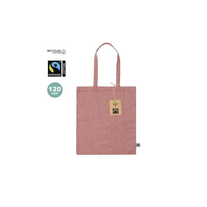Sac Écologique Personnalisé de Shopping Lazar Fairtrade Matières : suédine Couleurs : noir marquage laser ultra précis