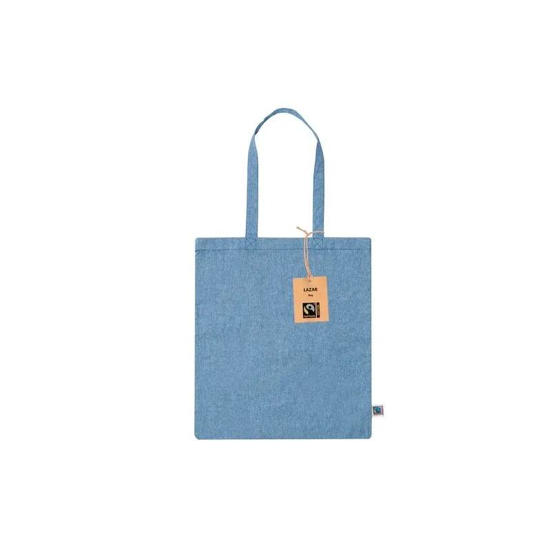 Sac Écologique Personnalisé de Shopping Lazar Fairtrade Matières : suédine Couleurs : noir marquage couleur éclatante