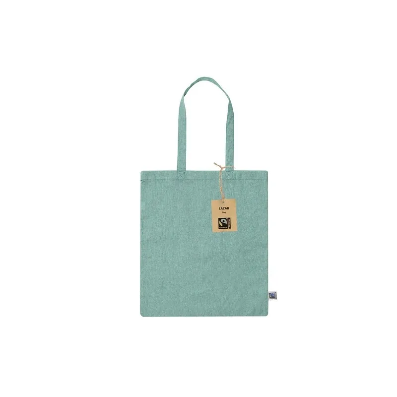 Sac Écologique Personnalisé de Shopping Lazar Fairtrade Matières : suédine Couleurs : gris personnalisable avec votre logo