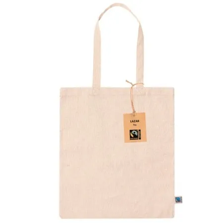 Sac Écologique Personnalisé de Shopping Lazar Fairtrade Matières : suédine Couleurs : gris goodies personnalisé en stock