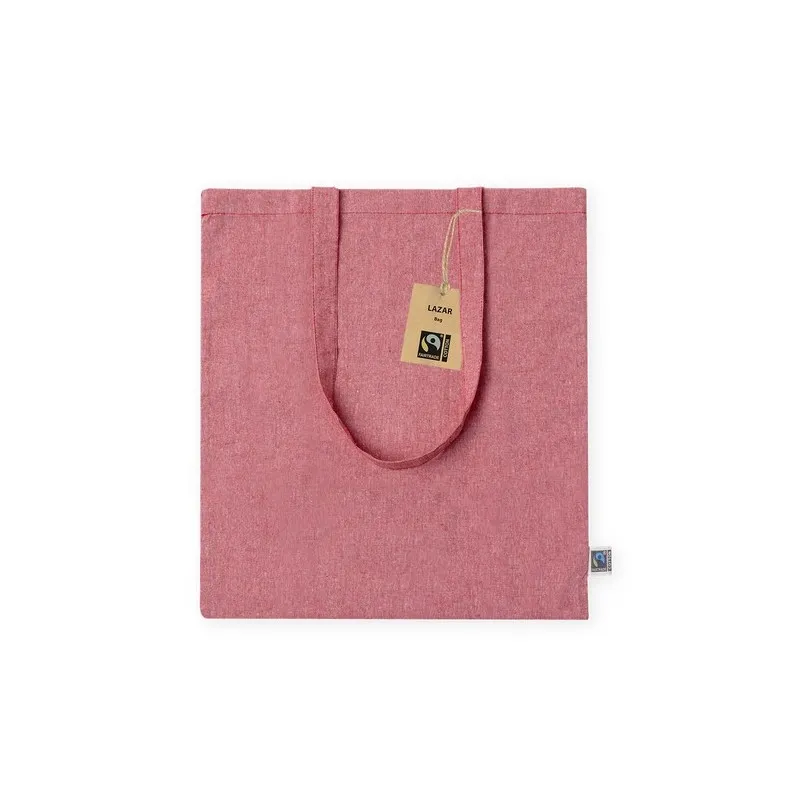 Sac Écologique Personnalisé de Shopping Lazar Fairtrade Matières : suédine Couleurs : gris impression haute définition