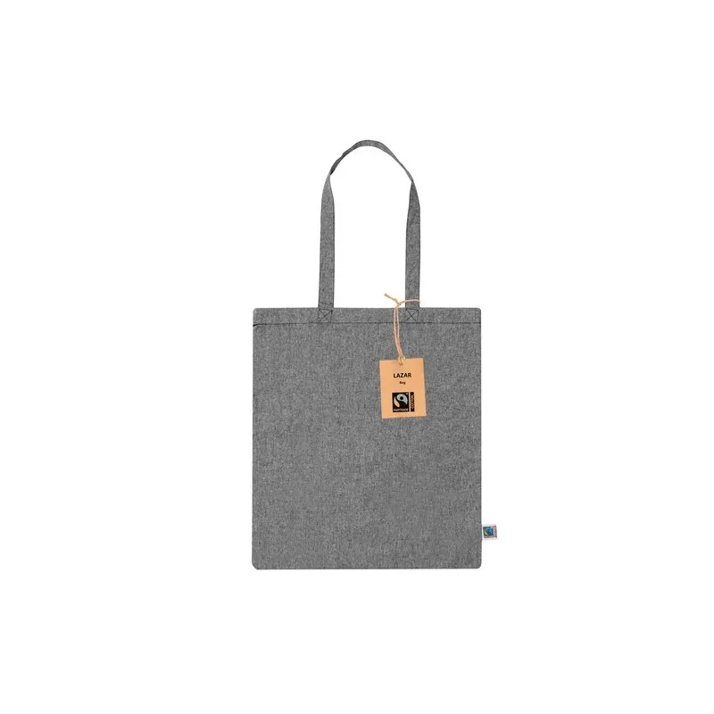 Sac Écologique Personnalisé de Shopping Lazar Fairtrade Matières : suédine Couleurs : rouge cadeau entreprise pas cher