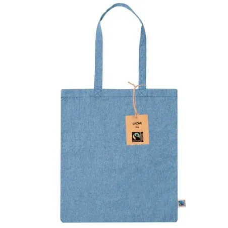 Sac Écologique Personnalisé de Shopping Lazar Fairtrade Couleurs : blanc goodies publicitaire événementiel