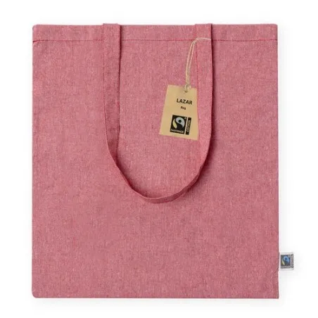 Sac Écologique Personnalisé de Shopping Lazar Fairtrade Couleurs : blanc goodies publicitaire durable