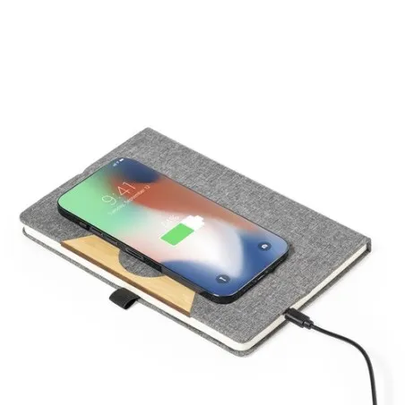 Bloc Notes Écologique et Pratique avec Chargeur Dalou Matières : polyester Couleurs : noir marquage laser ultra précis