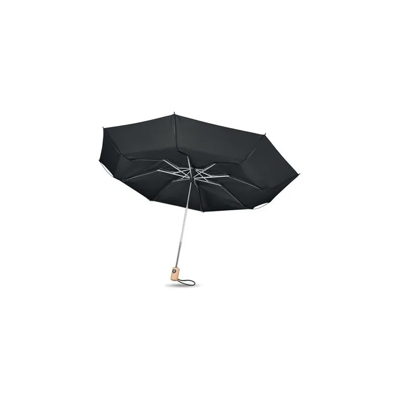 Parapluie pliable écologique 190T en RPET de 23'' - LEEDS Matières : coton Taille textile : L Couleurs : bleu marine goodies ent