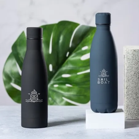 Bidon Sport Personnalisé en plastique Garthix - Gourde Matières : alliage Couleurs : noir marquage couleur éclatante