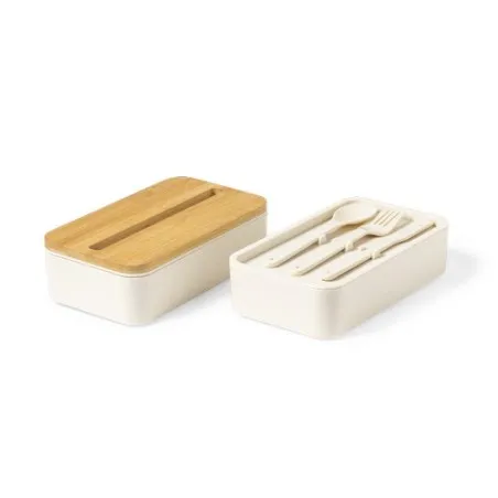 Gamelle Écologique et Pratique Personnalisée Graftan Matières : bambou Couleurs : brun cadeau collaborateur premium