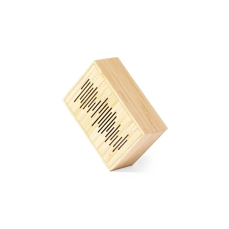 Enceinte Écologique Solaire Personnalisée Laurens FSC Matières : bois Couleurs : brun personnalisable avec votre logo