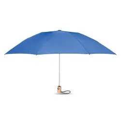 Parapluie pliable écologique 190T en RPET de 23'' - LEEDS Matières : coton Taille textile : L Couleurs : bleu marine 2
