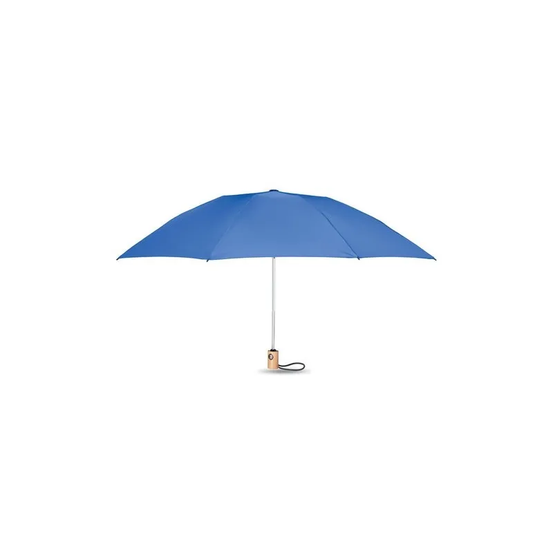 Parapluie pliable écologique 190T en RPET de 23'' - LEEDS Matières : coton Taille textile : XXL Couleurs : bleu aqua personnalis