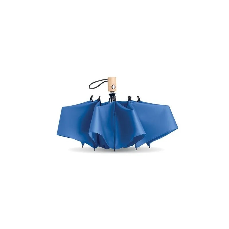 Parapluie pliable écologique 190T en RPET de 23'' - LEEDS Matières : coton Taille textile : XXL Couleurs : bleu aqua impression 