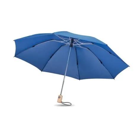 Parapluie pliable écologique 190T en RPET de 23'' - LEEDS Matières : coton Taille textile : XXL Couleurs : bleu aqua livraison e