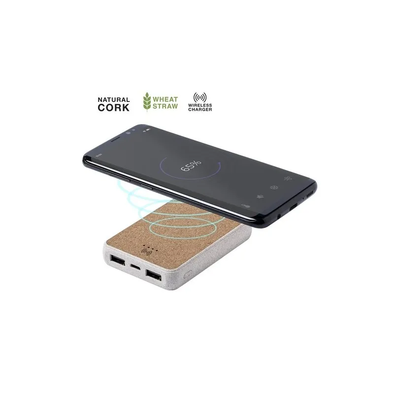 Power Bank Écologique Merak Matières : ABS Couleurs : vert sauge Contenance : 2,2 L