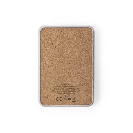 Power Bank Écologique Merak Matières : ABS Couleurs : vert sauge Contenance : 2,2 L impression haute définition