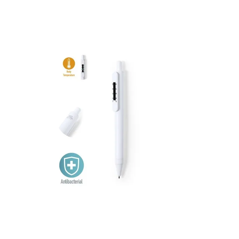 Stylo Antibactérien Personnalisé Confort Hygiène - Doret Matières : ABS Couleurs : blanc Contenance : 2,2 L personnalisable avec
