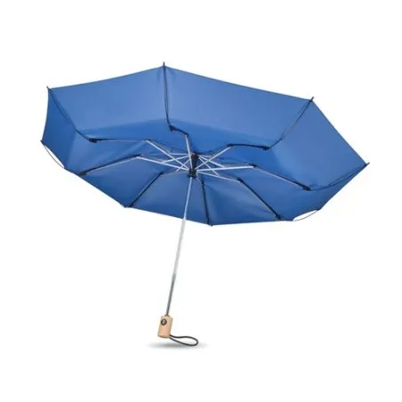 Parapluie pliable écologique 190T en RPET de 23'' - LEEDS Matières : coton Taille textile : XXL Couleurs : bleu aqua accessoire 