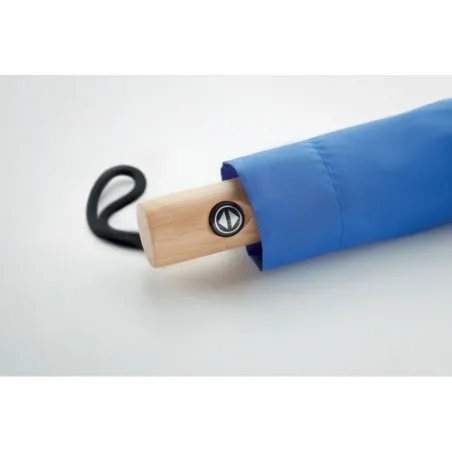 Parapluie pliable écologique 190T en RPET de 23'' - LEEDS Matières : coton Taille textile : XXL Couleurs : bleu aqua objet promo