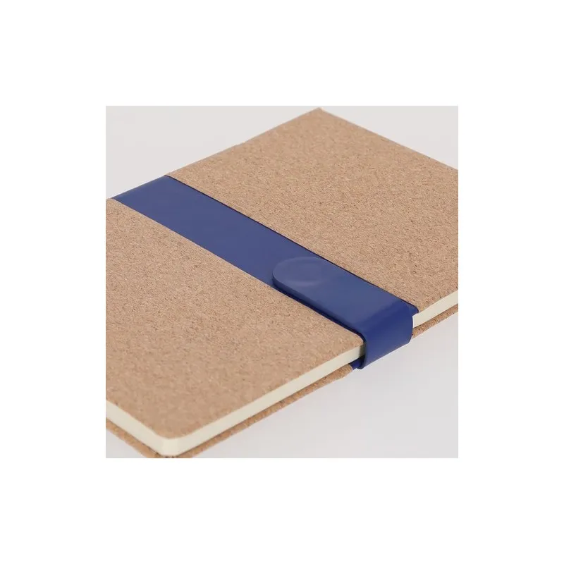 Bloc-notes pas cher personnalisé Cebex Matières : carton recyclé Couleurs : bleu marine cadeau collaborateur premium