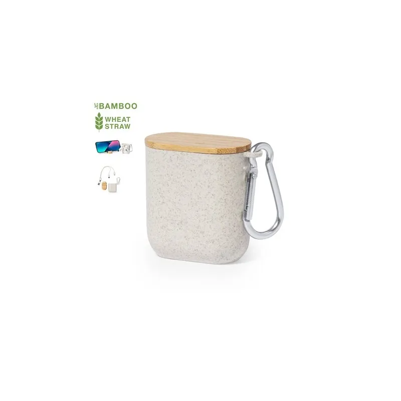 Câble de Charge Écologique et Pratique Personnalisé Brayce Matières : acier inoxydable Couleurs : blanc objet promotionnel éco-r