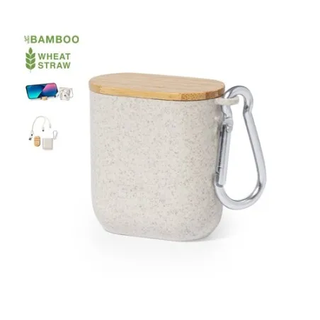 Câble de Charge Écologique et Pratique Personnalisé Brayce Matières : acier inoxydable Couleurs : blanc objet promotionnel éco-r