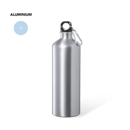 Gourde Aluminium 1L Personnalisée - Bidon Alwey Taille textile : M Couleurs : noir Matières : polyester recyclé personnalisable 