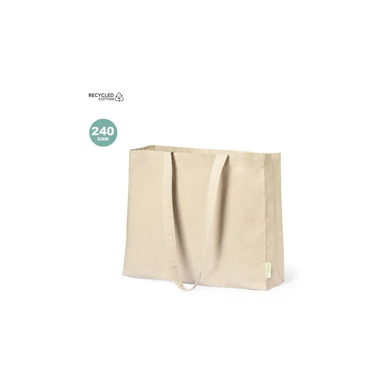 Sac de Shopping Écologique Personnalisé et Pratique en Coton Recyclé Framos Taille textile : M Couleurs : bleu marine Matières :