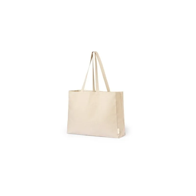 Sac de Shopping Écologique Personnalisé et Pratique en Coton Recyclé Framos Taille textile : M Couleurs : bleu marine Matières :