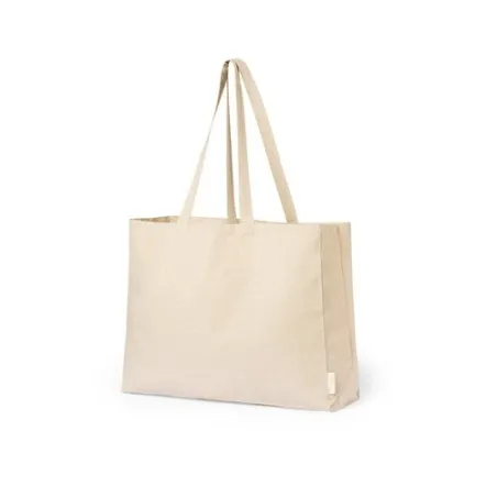Sac de Shopping Écologique Personnalisé et Pratique en Coton Recyclé Framos Taille textile : M Couleurs : bleu marine Matières :