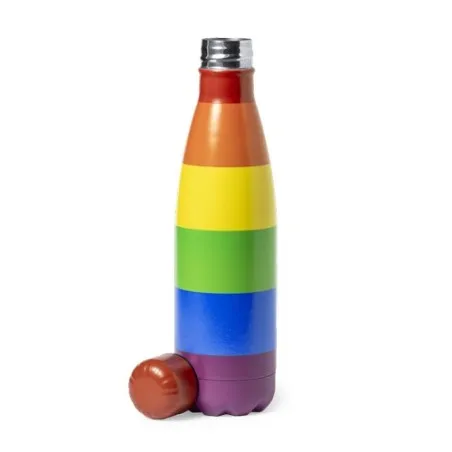 Bidon Personnalisable Arc-en-Ciel Jedet - Gourde Taille textile : XXL Couleurs : noir Matières : polyester recyclé marquage lase