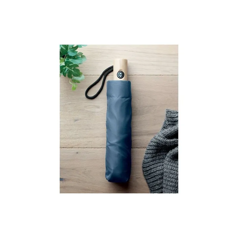 Parapluie pliable écologique 190T en RPET de 23'' - LEEDS Matières : coton Taille textile : S Couleurs : bleu aqua cadeau affair