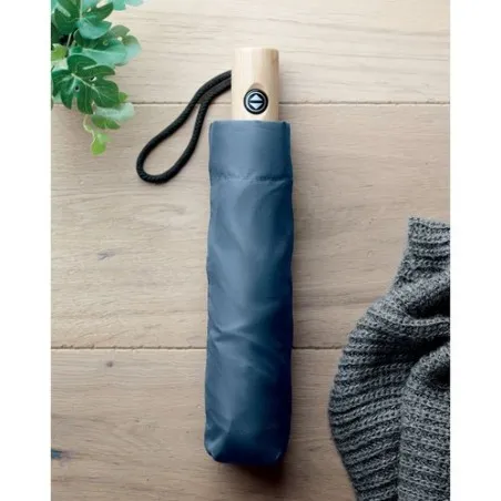 Parapluie pliable écologique 190T en RPET de 23'' - LEEDS Matières : coton Taille textile : S Couleurs : bleu aqua cadeau affair